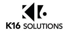 K16 Solutions logo in black and white with stylized K and text